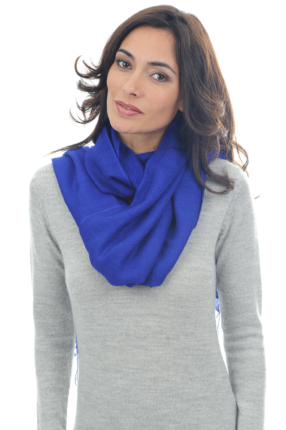 Diamant en cachemire mixte - bleu kliena - Mahogany