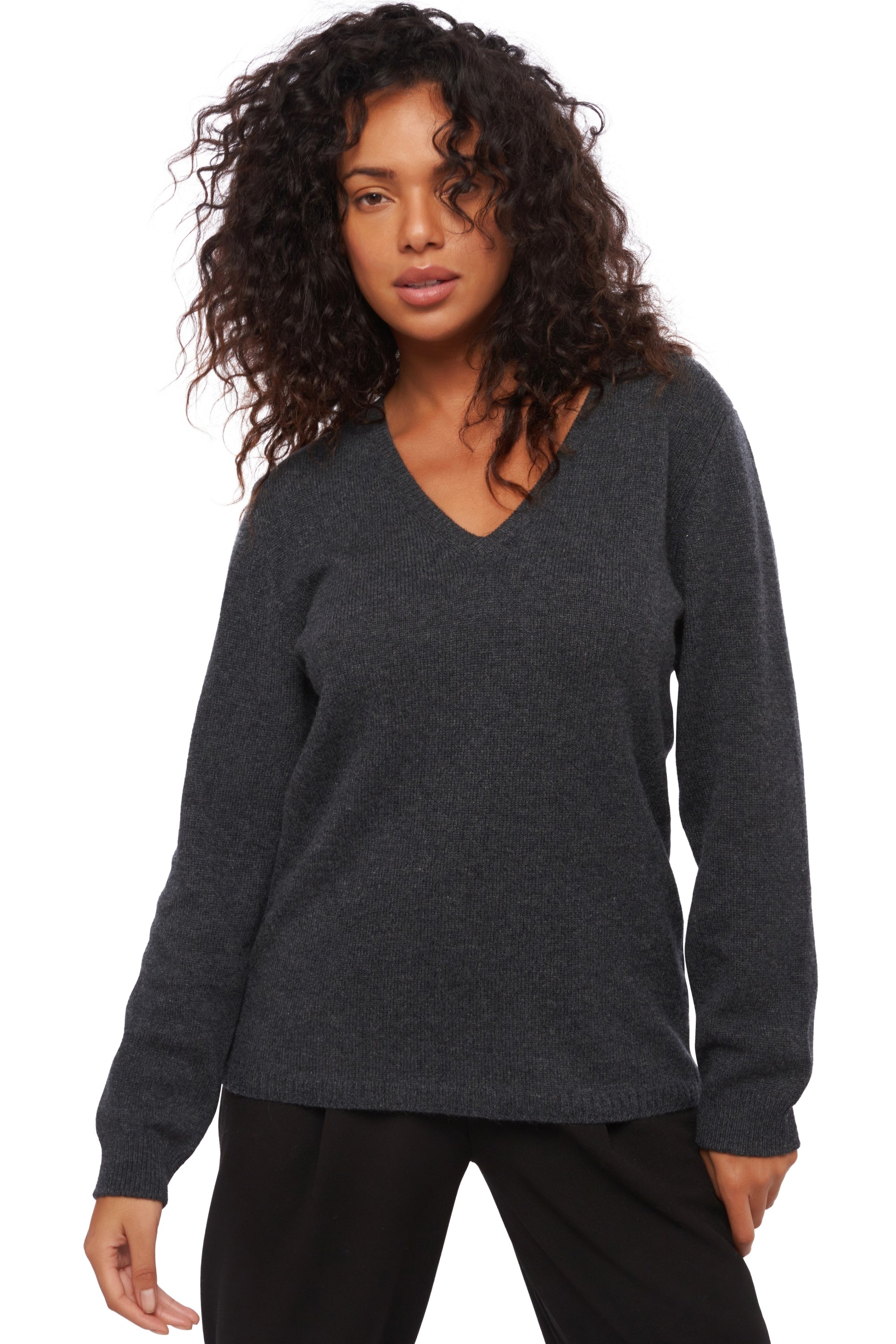 Erine 4F en cachemire femme - anthracite chiné - Mahogany