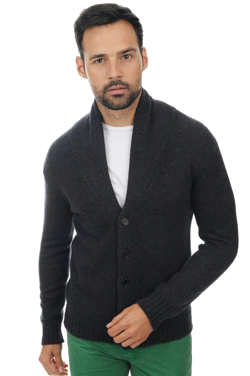 Jovan en cachemire homme - anthracite chiné - Mahogany