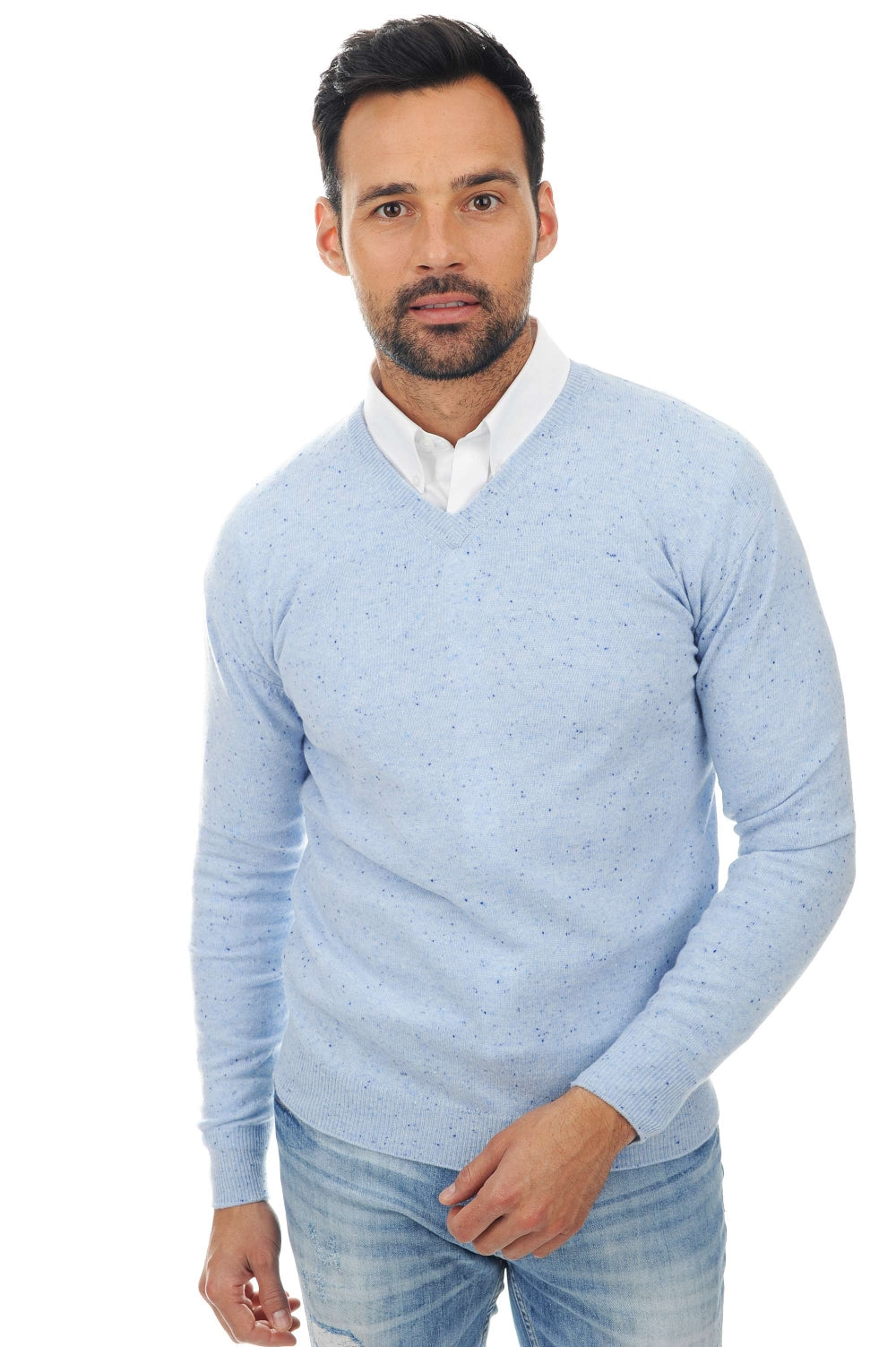 Maddox en cachemire homme - bleu clair - Mahogany