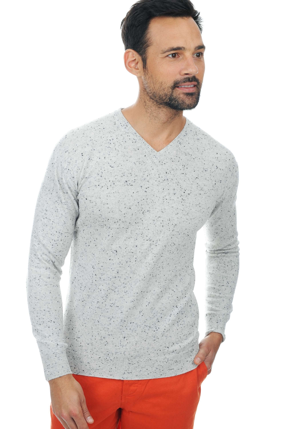Maddox en cachemire homme - flanelle moucheté - Mahogany
