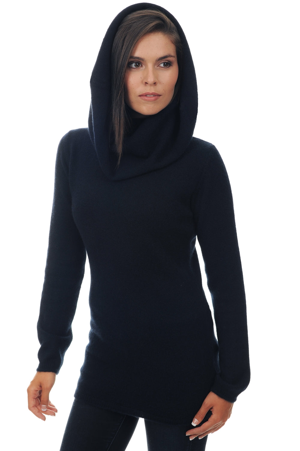 Pull en yak, 100 % Yak, femme, col col roulé, coupe droite, manches longues, normale / 2 et 4 fils, tricot normal, Mahogany
