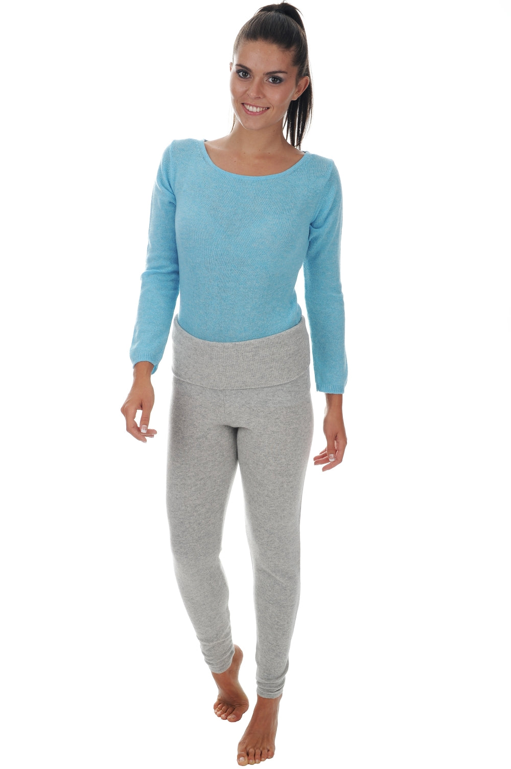 Shirley en cachemire femme - flanelle chiné - Mahogany