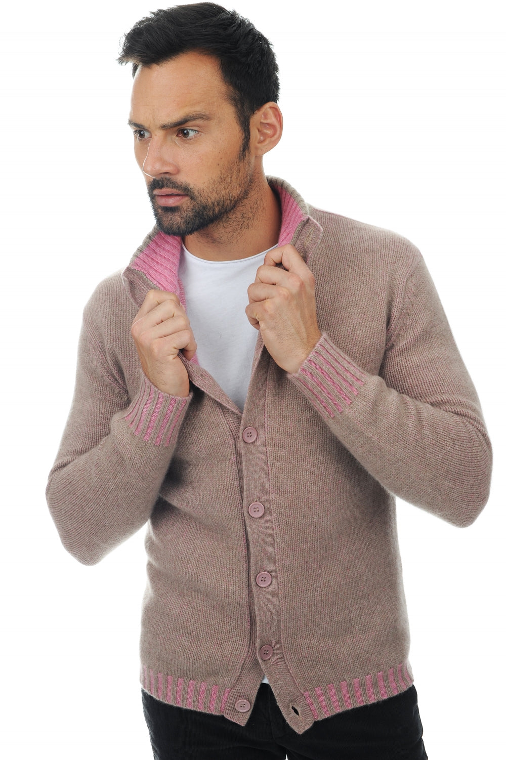 Jo en cachemire homme - natural brown-bubble gum - Mahogany