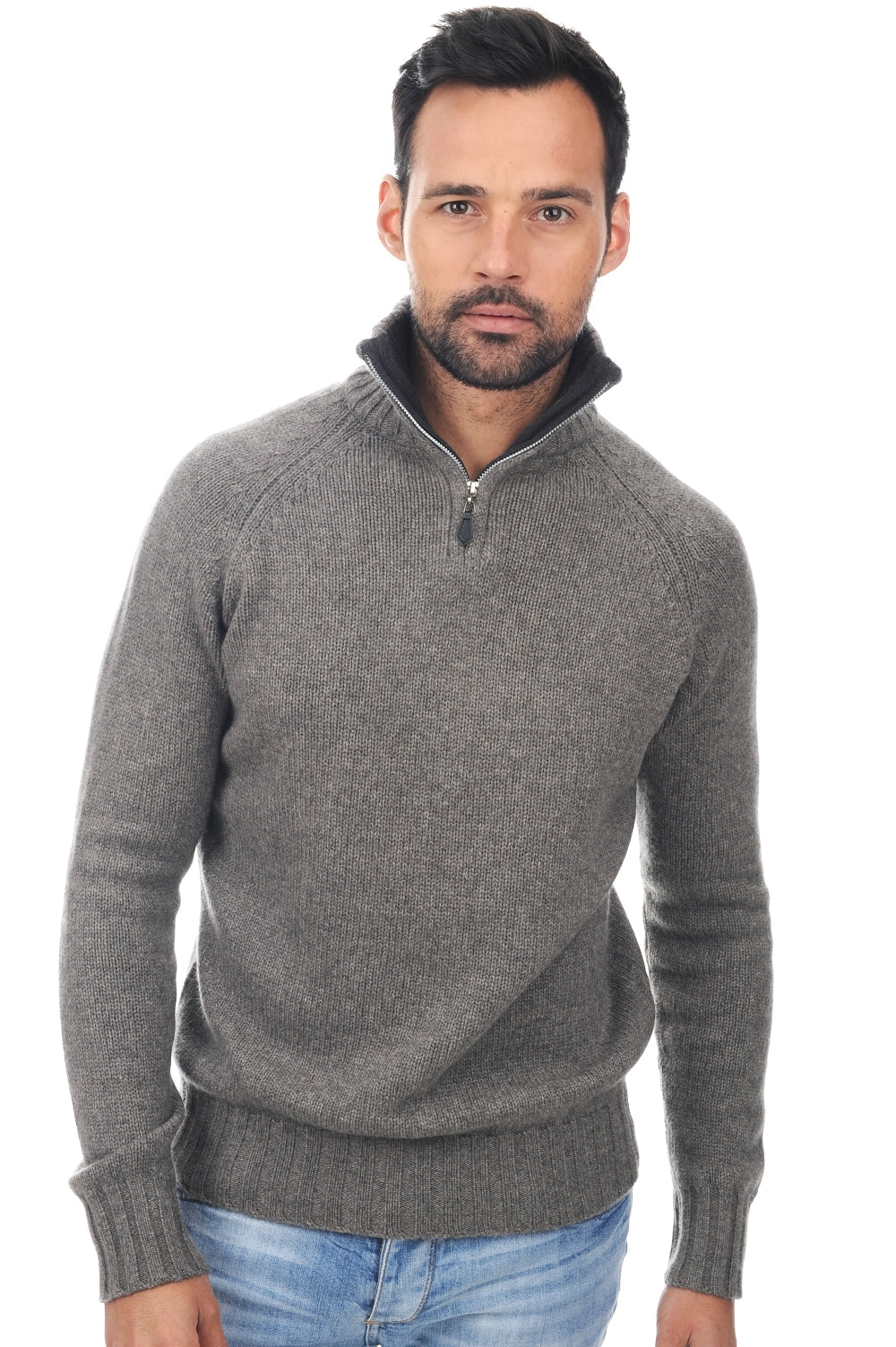 Olivier en cachemire homme - marmotte-anthracite - Mahogany