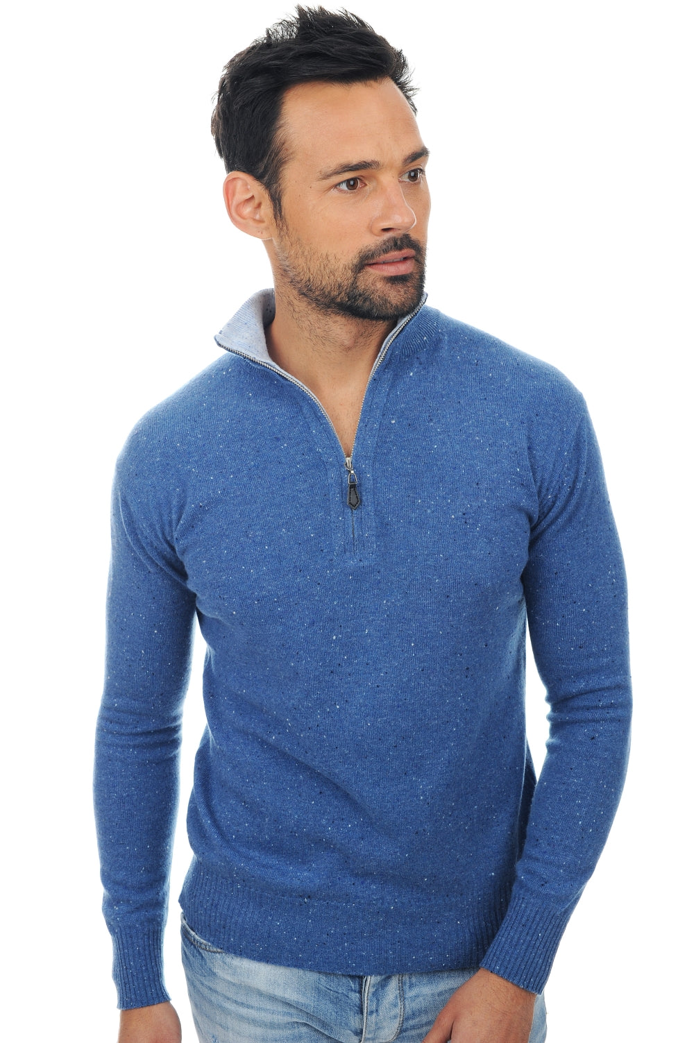Henri en cachemire homme - bleu memphis-bleu clair - Mahogany