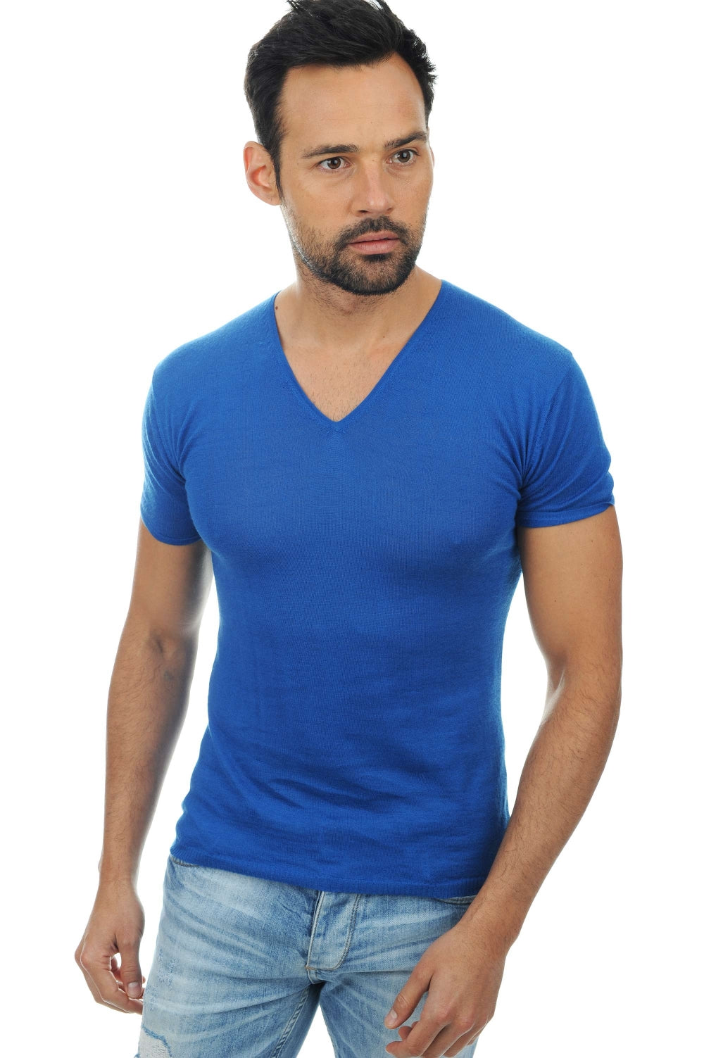 Nino en duvet de cachemire homme - bleu santorin - Mahogany