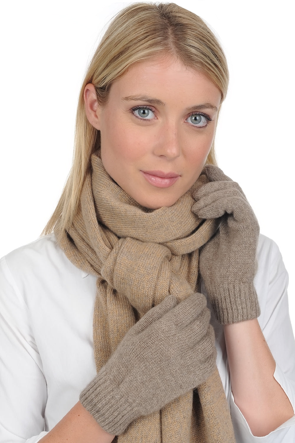 Manine en cachemire femme - natural brown chiné - Mahogany