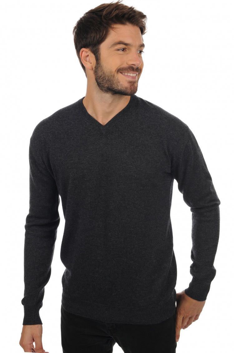 Maddox en cachemire homme - anthracite chiné - Mahogany