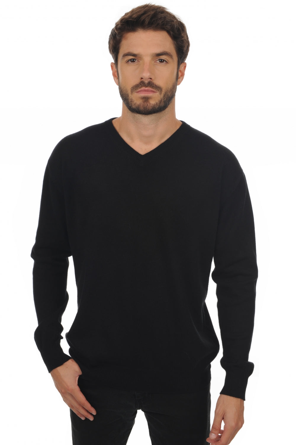 Maddox en cachemire homme - noir - Mahogany