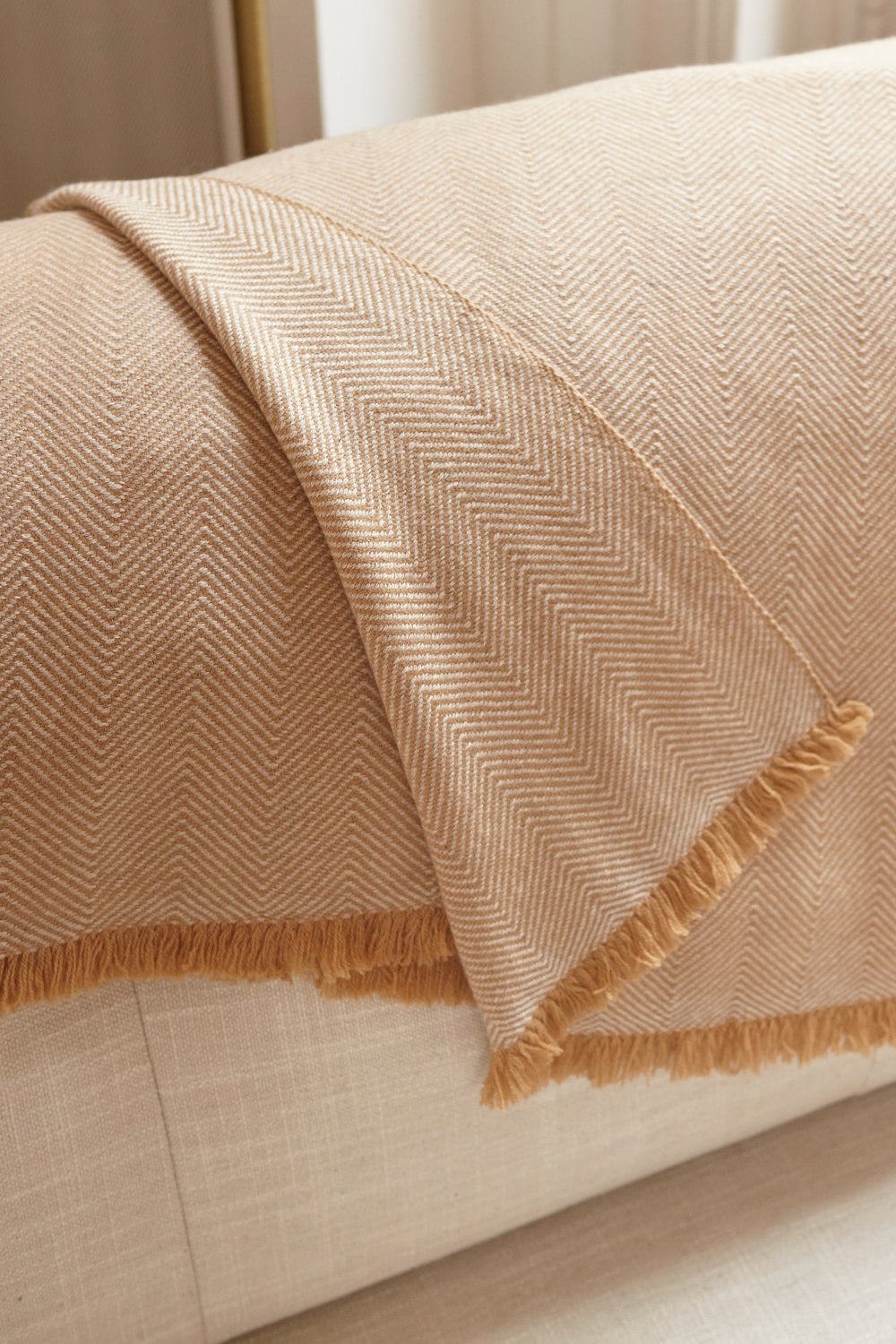 Erable 130 x 190 en cachemire mixte - beige - Mahogany