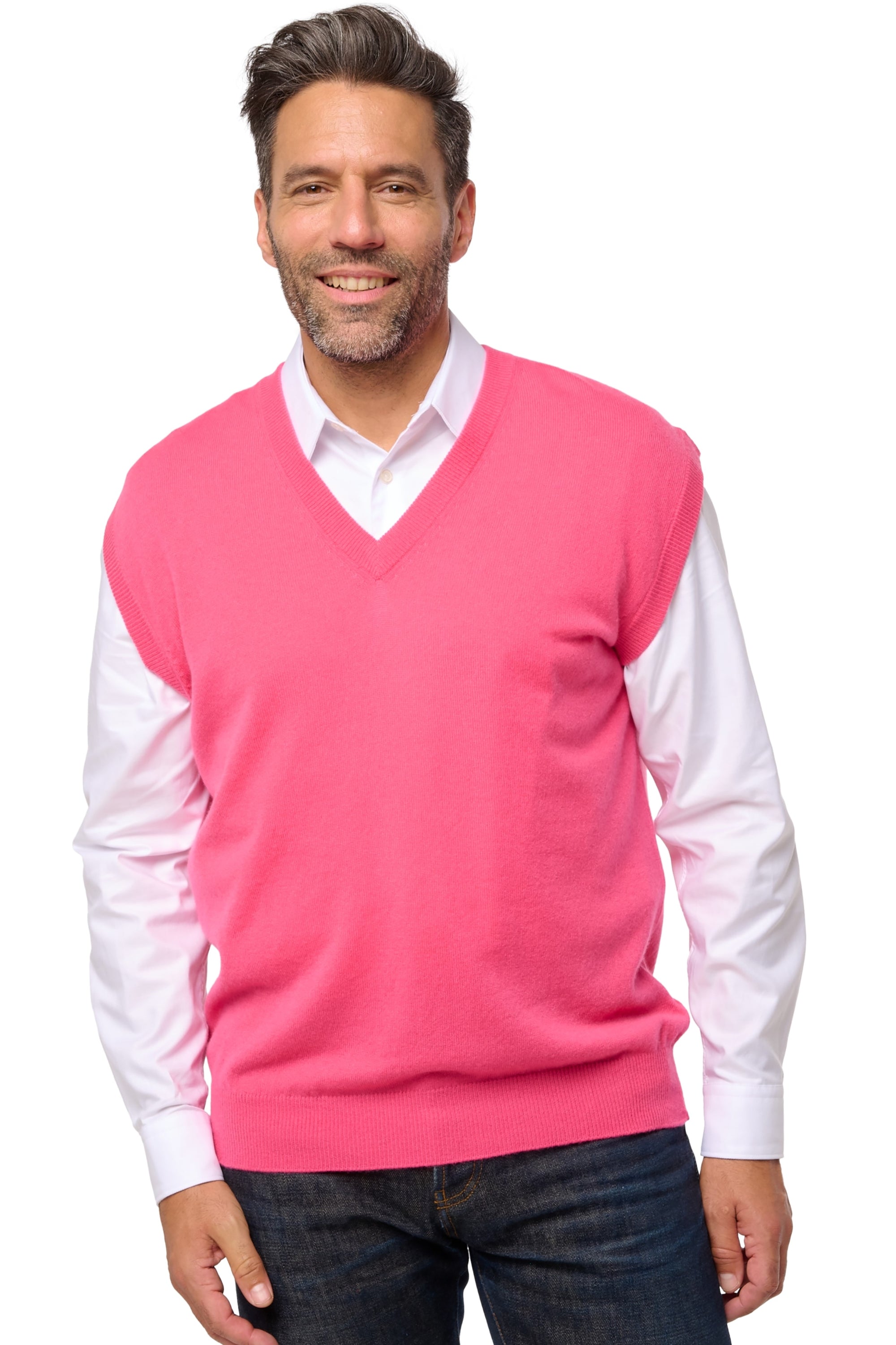 Balthazar en cachemire homme - rose shocking - Mahogany