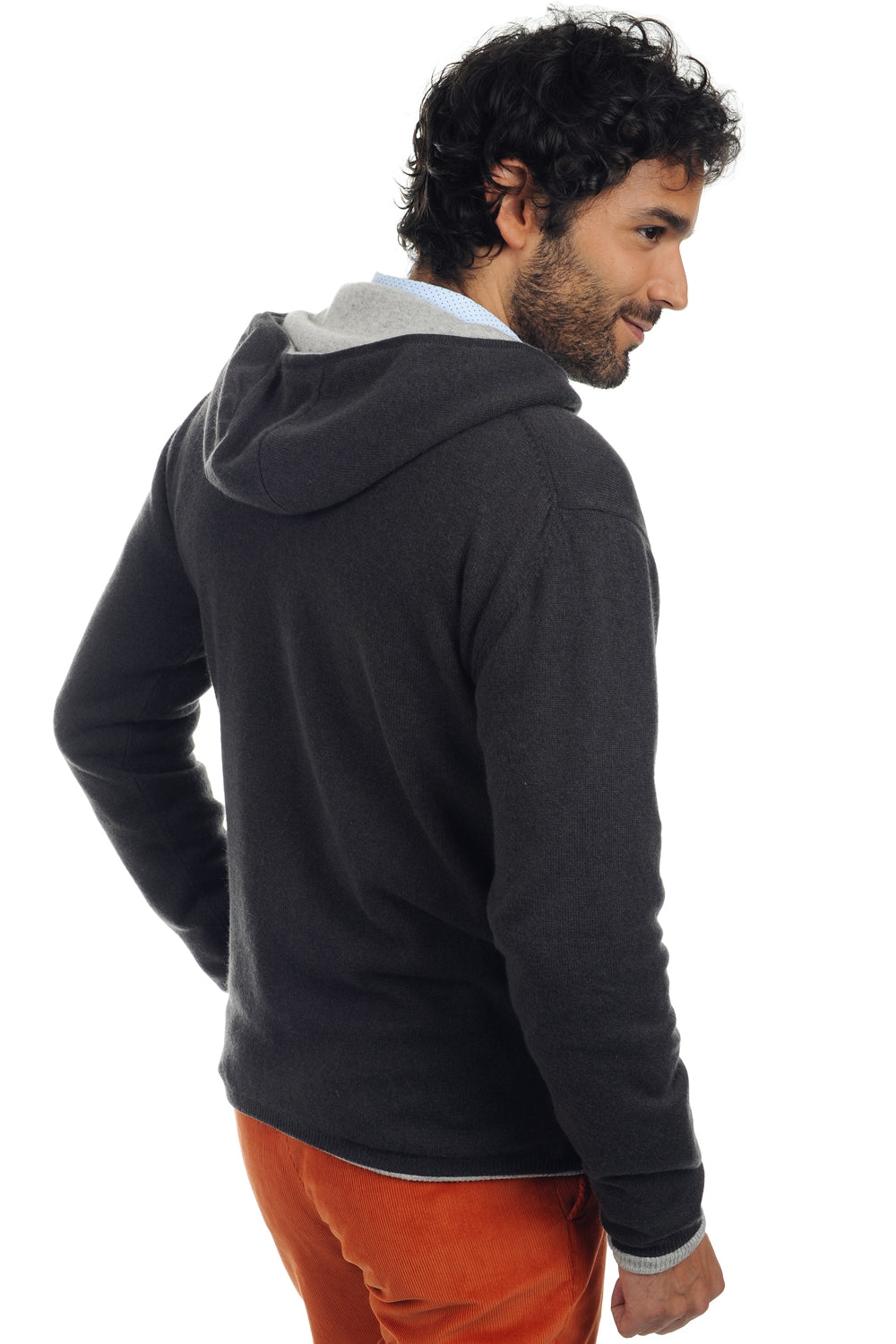 Carson en cachemire homme - Vue 1 - anthracite-flanelle chiné - Mahogany