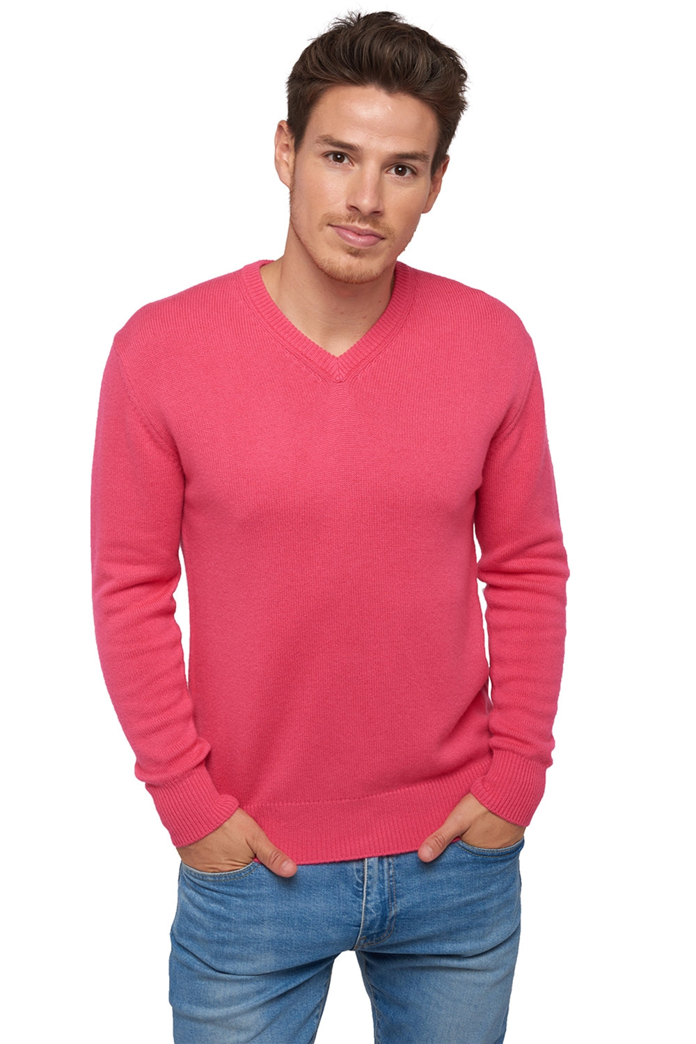 Hippolyte 4F en cachemire homme - rose shocking - Mahogany