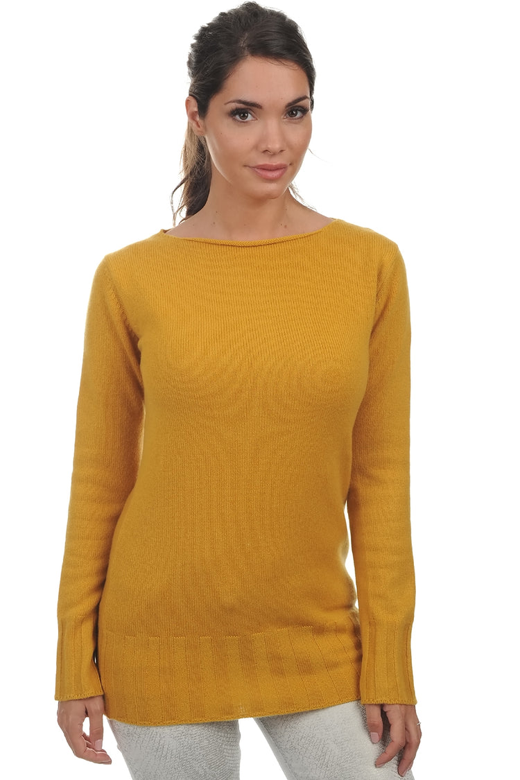 July en cachemire femme - moutarde - Mahogany