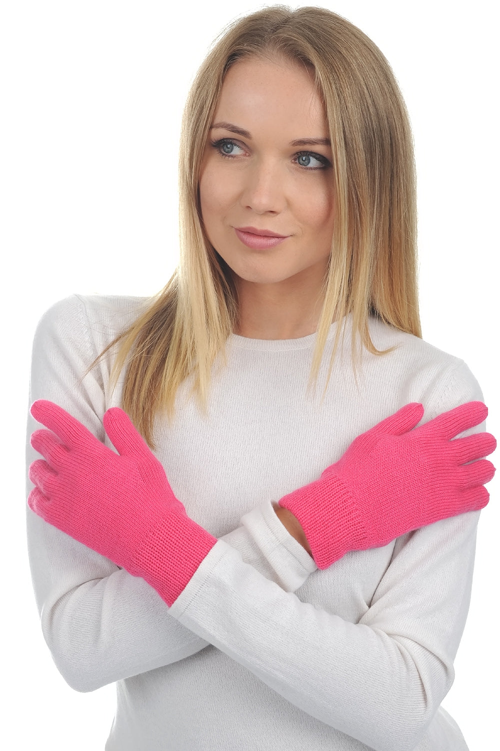 Manine en cachemire femme - rose shocking - Mahogany
