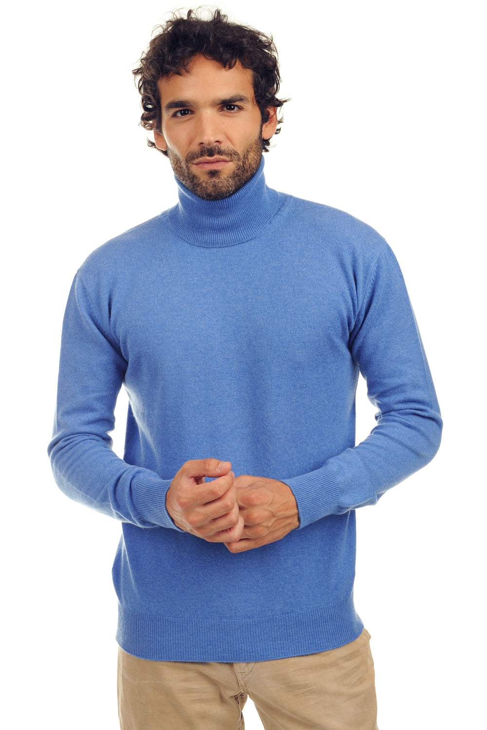 Preston en cachemire homme - bleu chiné - Mahogany