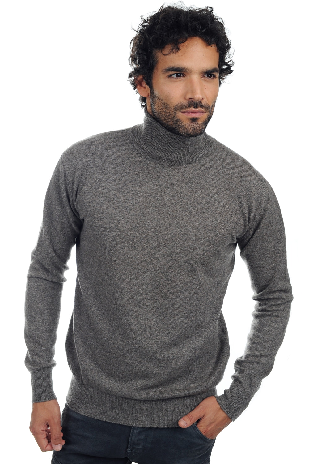 Preston en cachemire homme - marmotte chiné - Mahogany