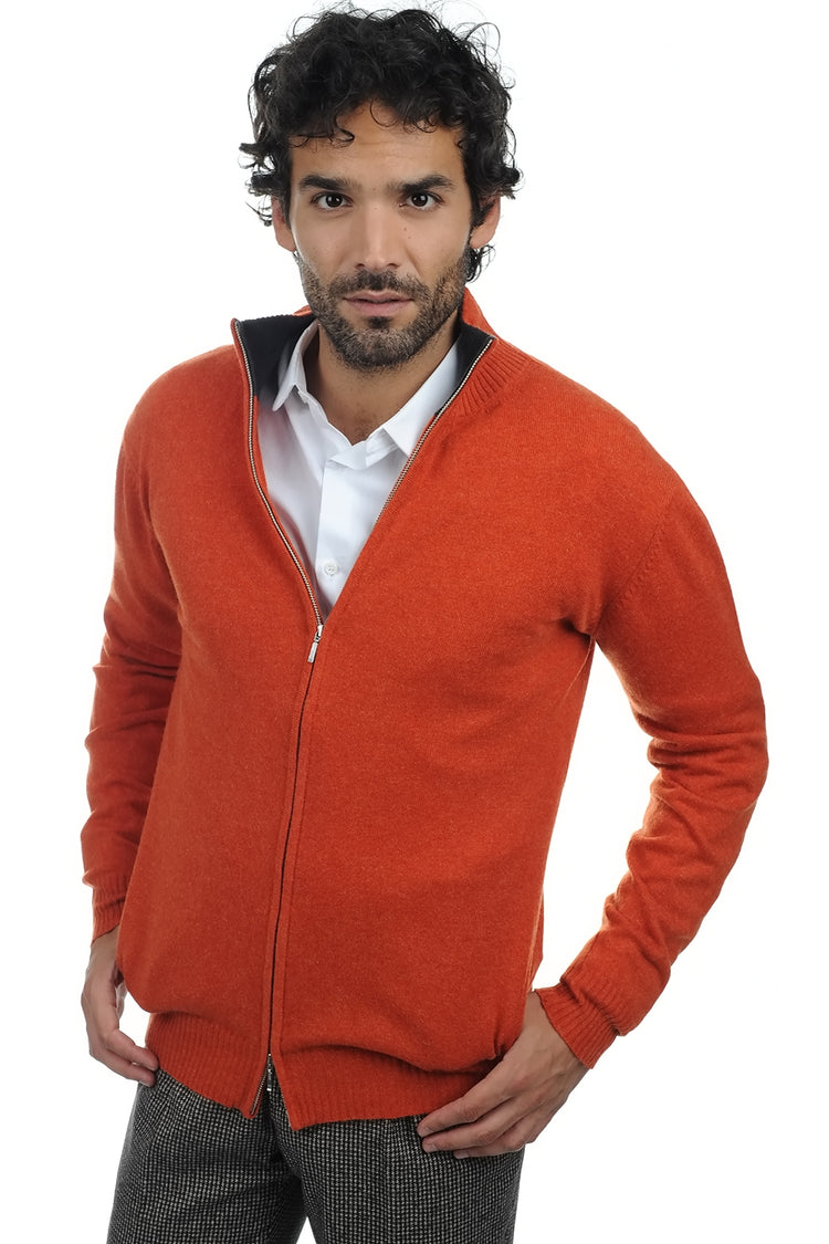 Ronald en cachemire homme - paprika-anthracite - Mahogany