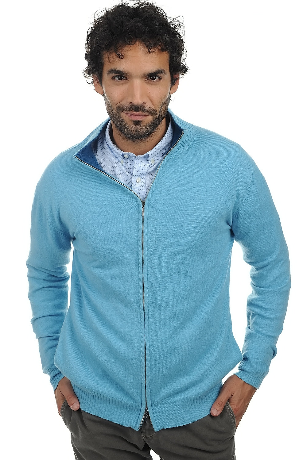 Ronald en cachemire homme - tourmaline-bleu canard - Mahogany