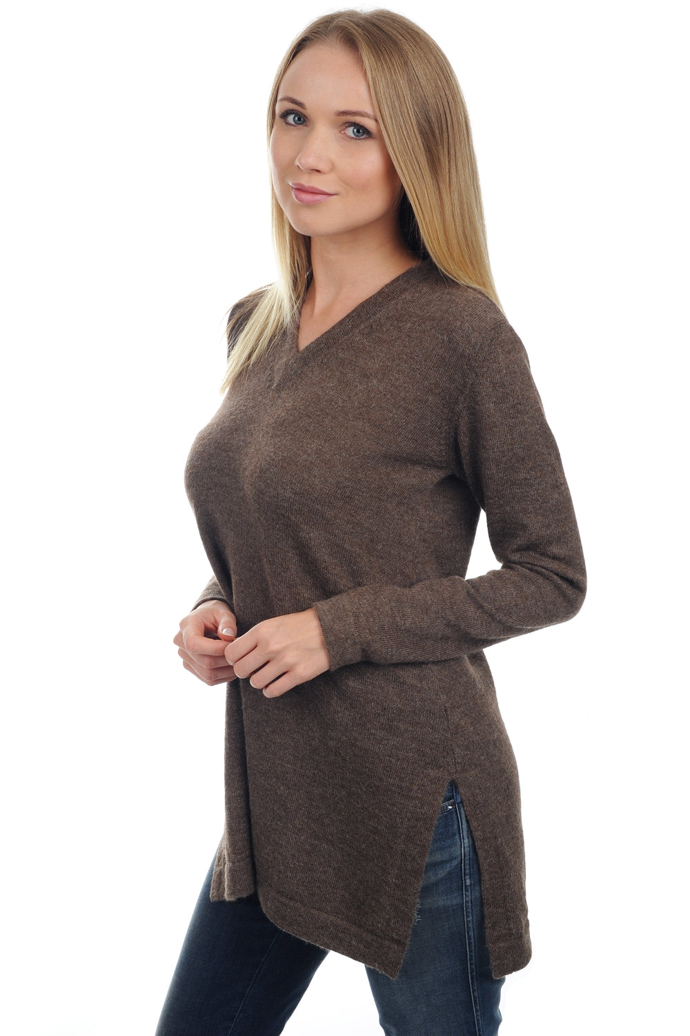 Sydney en baby alpaga femme - Vue 1 - naturel - Mahogany