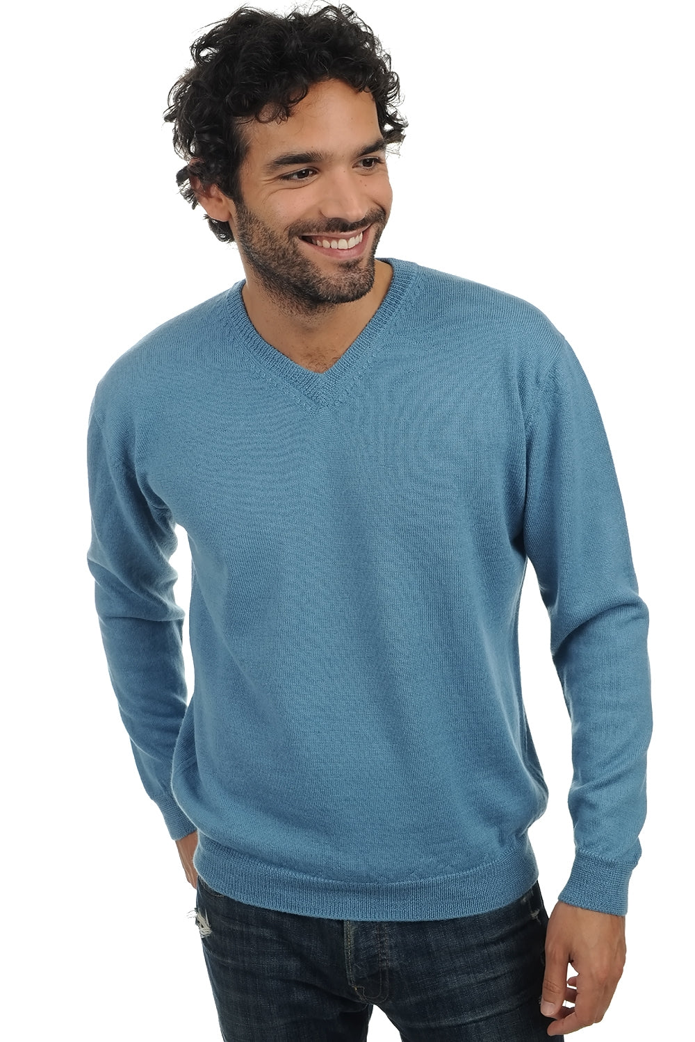 Gaspard-Alpaga en baby alpaga homme - bleu baltique - Mahogany