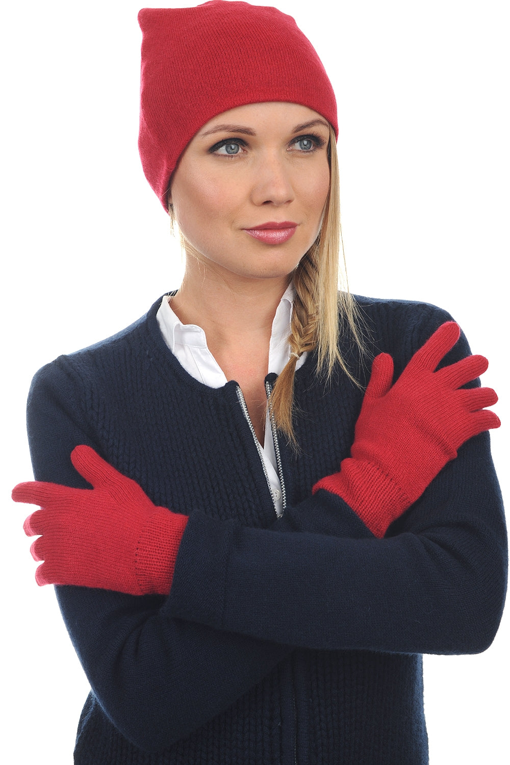 Manine en cachemire femme - rouge velours - Mahogany