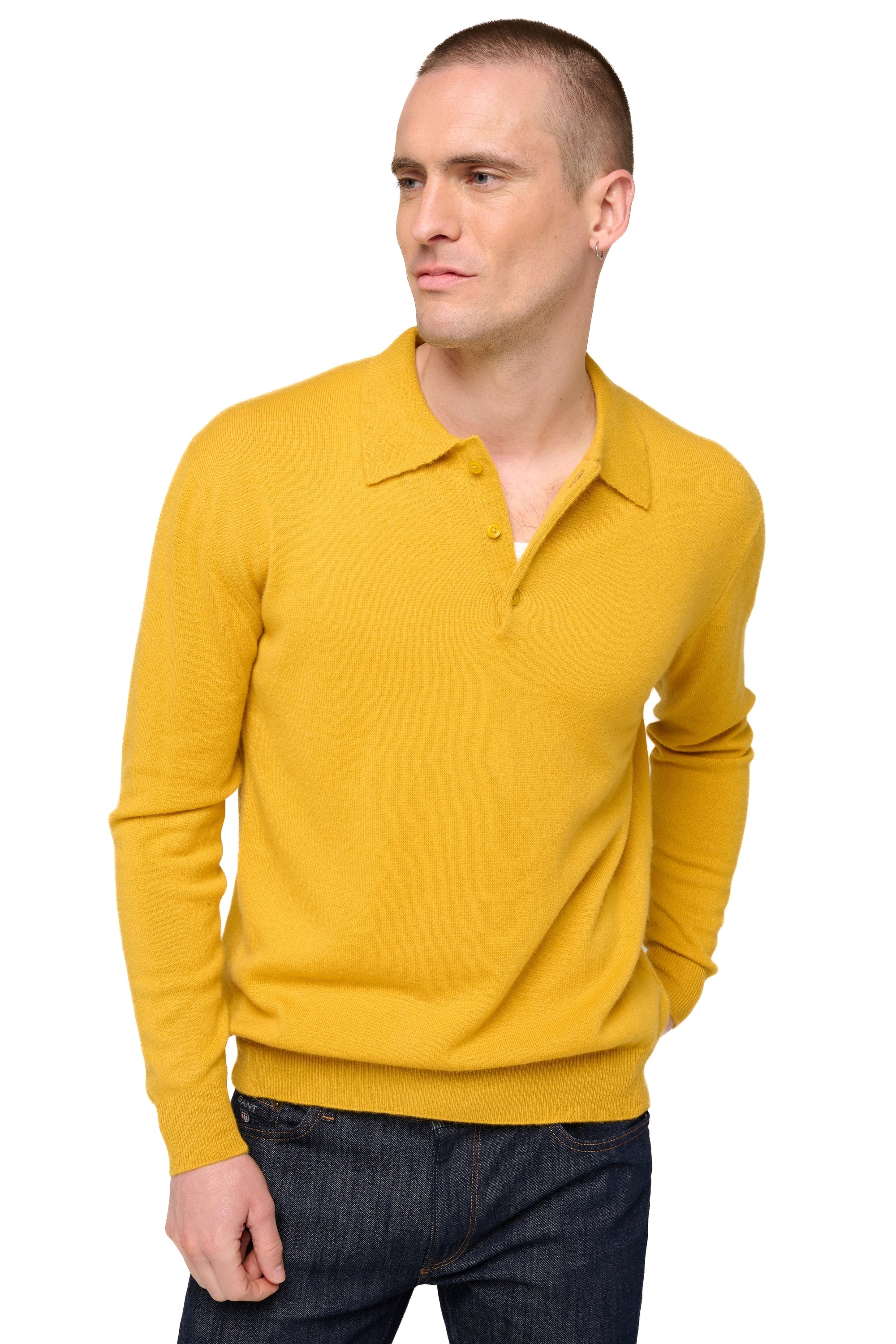 Alexandre en cachemire homme - moutarde - Mahogany
