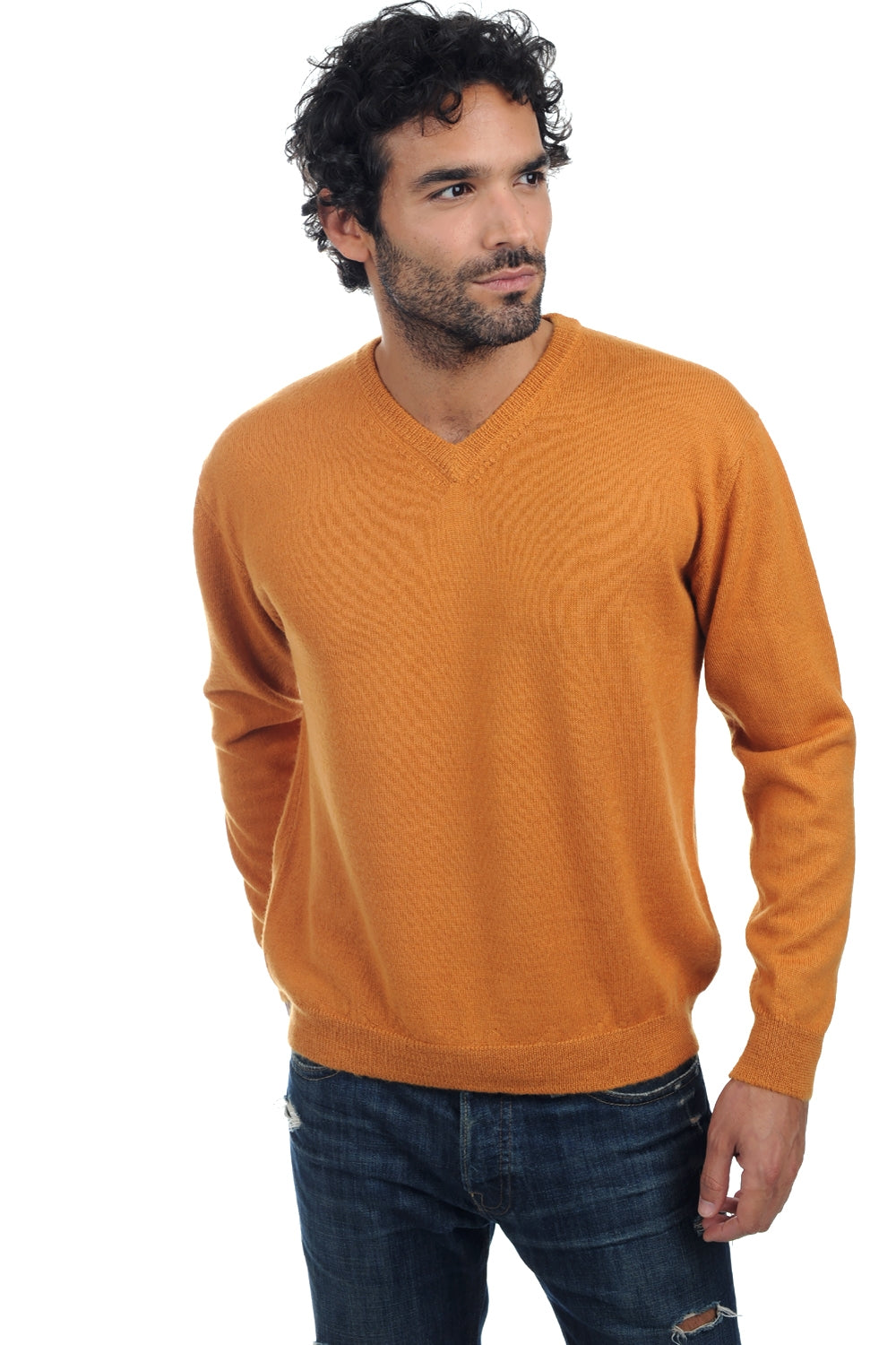 Gaspard-Alpaga en baby alpaga homme - safran - Mahogany