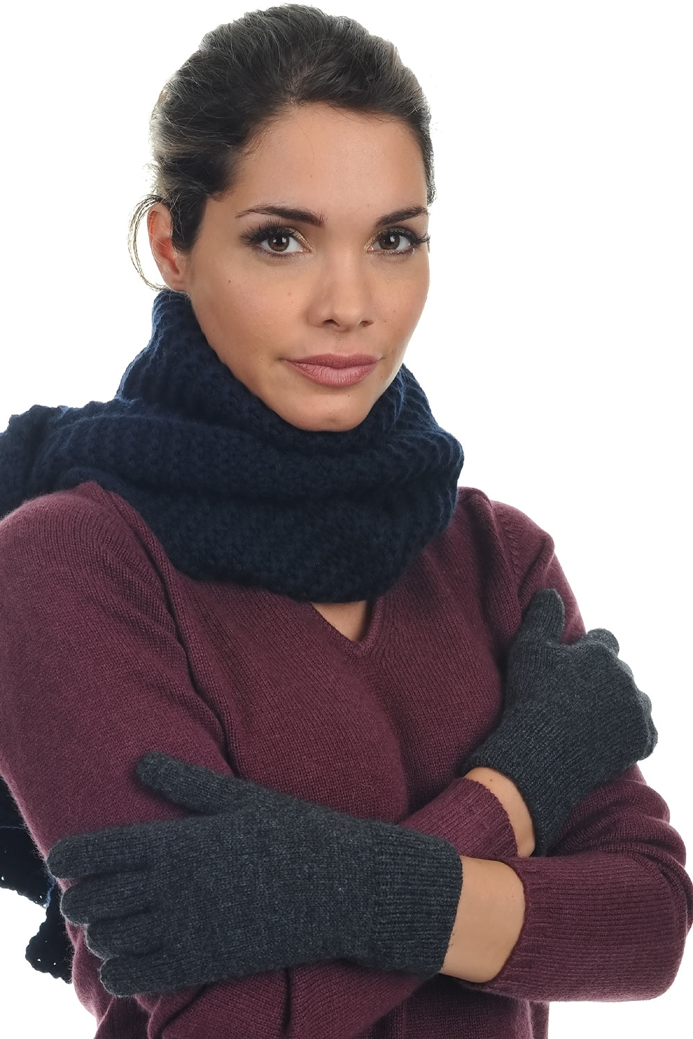 Gant en cachemire, 100 % Cachemire, femme, fine, , Mahogany