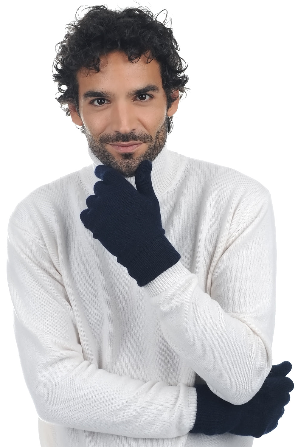 Manous en cachemire homme - marine foncé - Mahogany