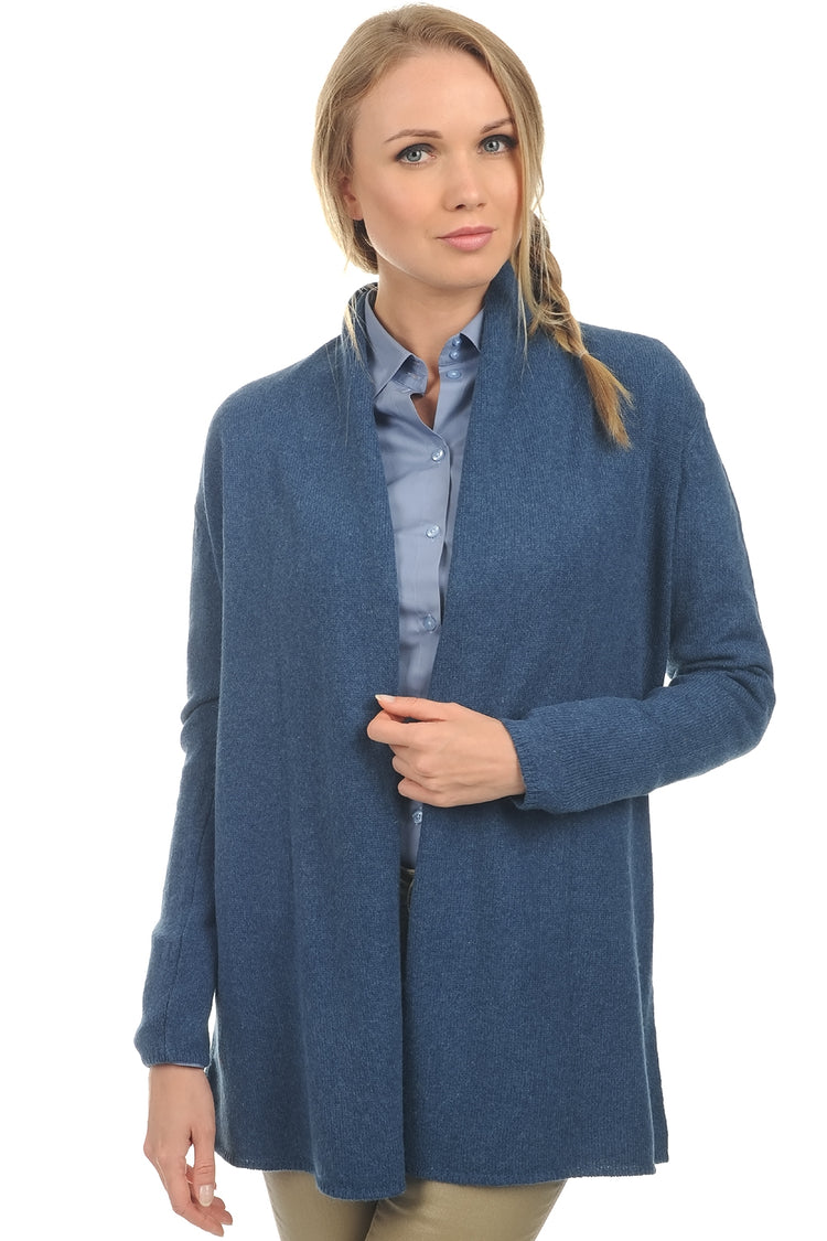 Veste en yak, 100 % Yak, femme, sans col, coupe droite, manches longues, normale / 2 et 4 fils, tricot normal, Mahogany