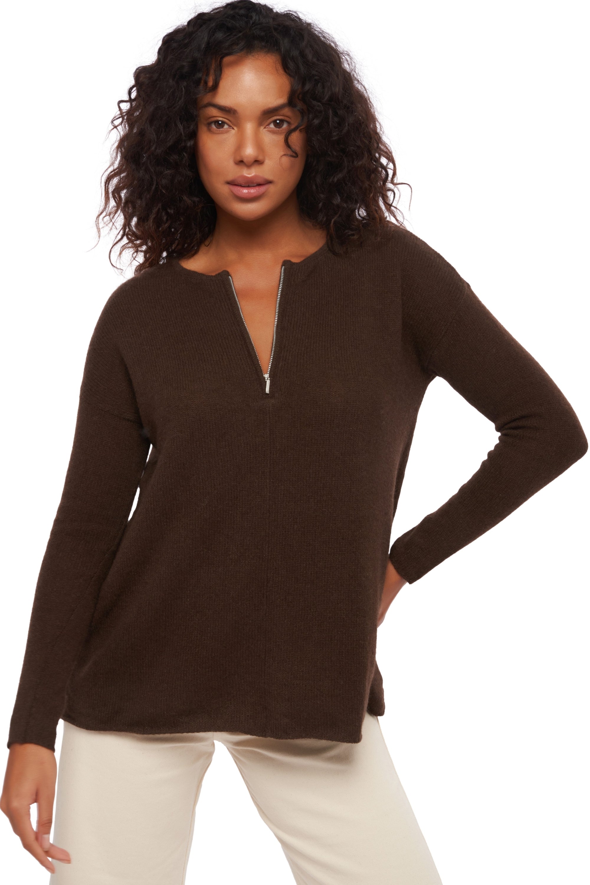 Nadeje en yak femme - marron naturel - Mahogany