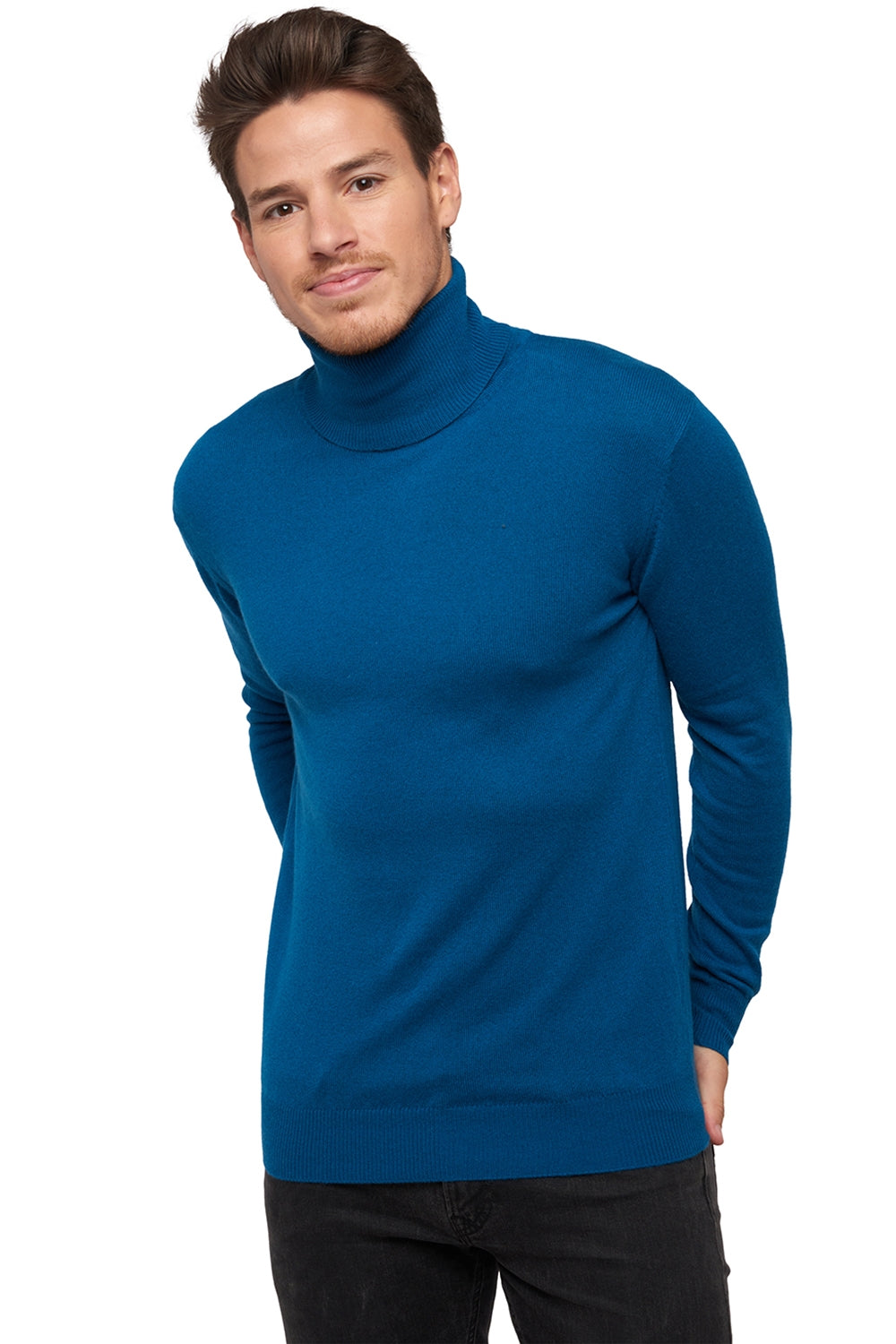 Preston en cachemire homme - bleu canard - Mahogany