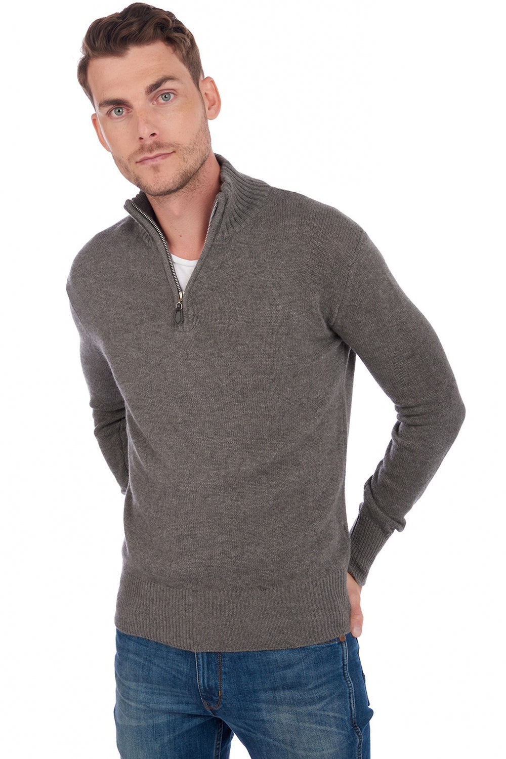 Donovan en cachemire homme - marmotte chiné - Mahogany