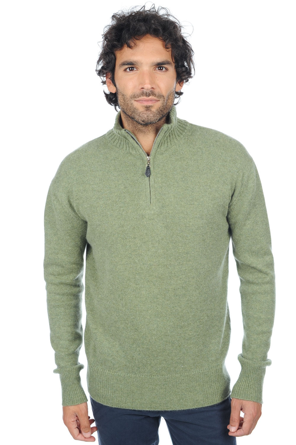 Donovan en cachemire homme - vert chiné - Mahogany