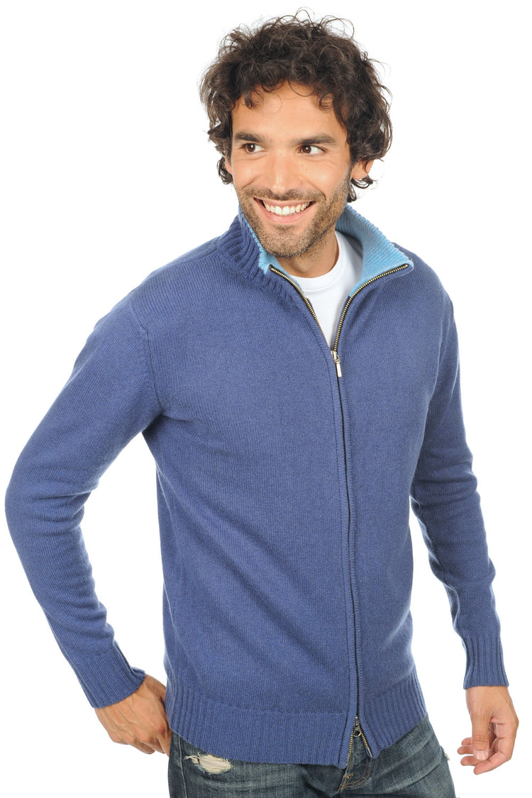 Gilet en cachemire, 100 % Cachemire, homme, col col montant / col cheminée, fermeture zip, coupe droite, manches longues, fine, , Mahogany
