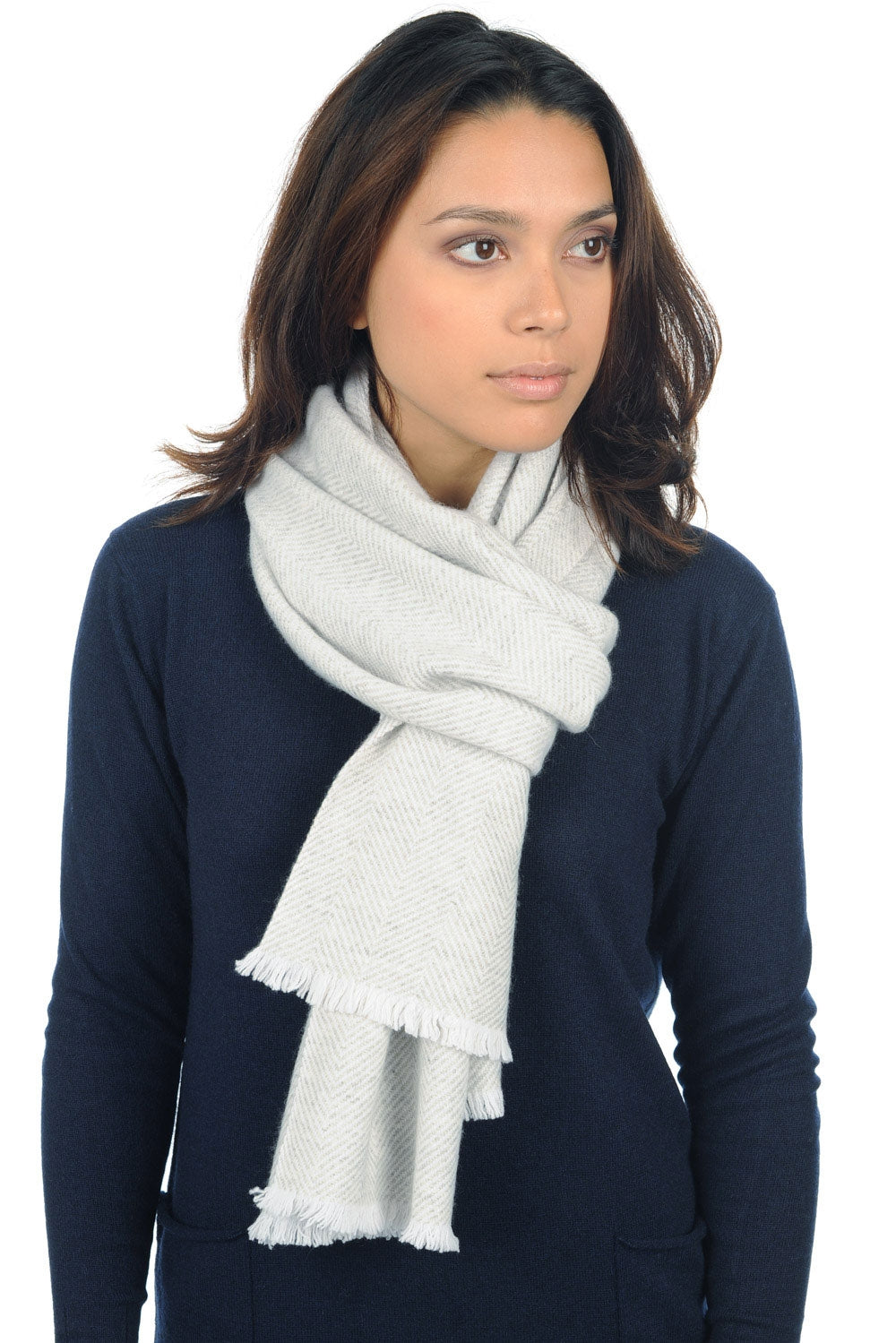 Orage en cachemire mixte - blanc cassé-flanelle chiné - Mahogany