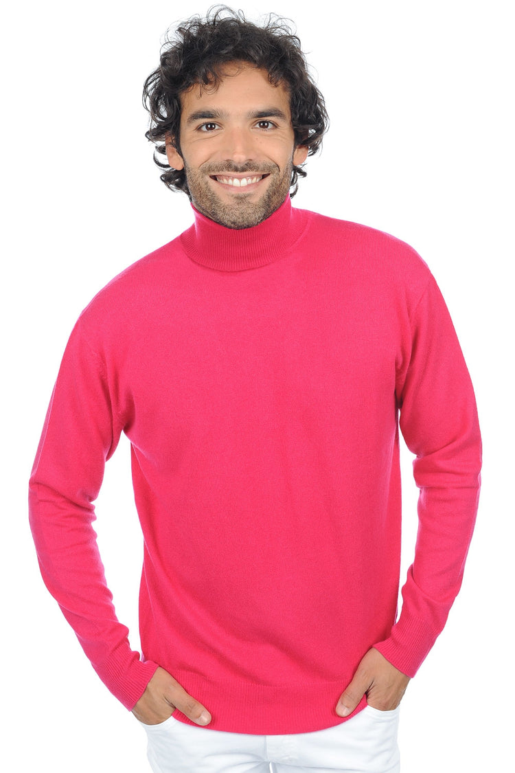 Pull en cachemire, 100 % Cachemire, homme, col col roulé, coupe droite, manches longues, normale / 2 et 4 fils, tricot normal, Mahogany