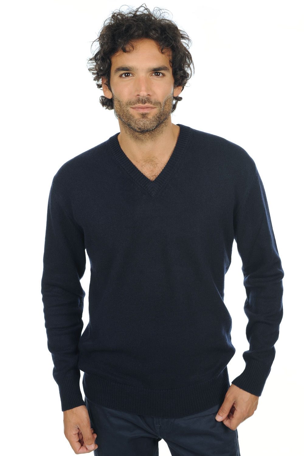 Hippolyte 4F Premium en cachemire homme - premium navy - Mahogany