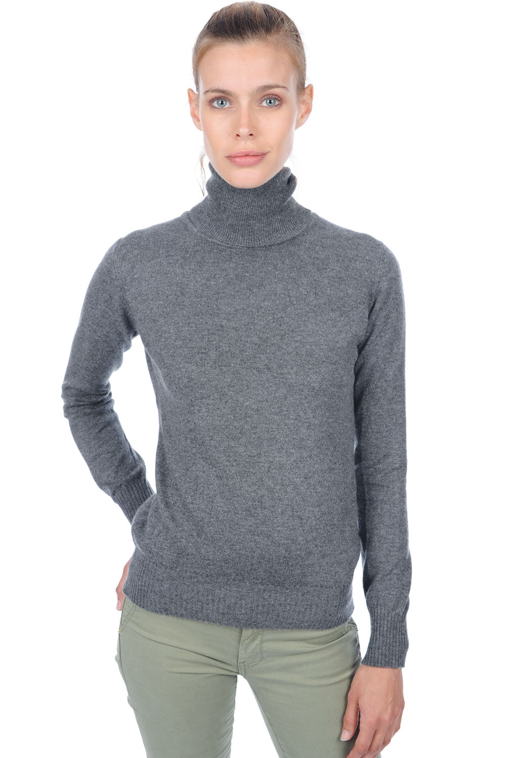 Lili Premium en cachemire femme - premium graphite - Mahogany