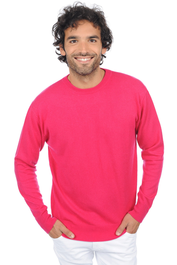 Pull en cachemire, 100 % Cachemire, homme, col col rond, coupe droite, manches longues, fine, , Mahogany