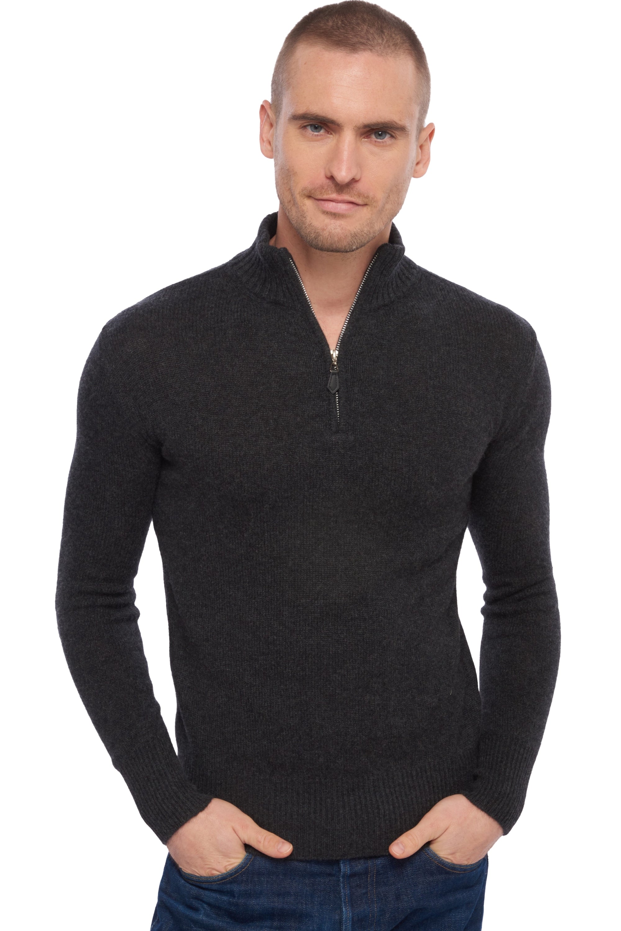 Donovan en cachemire homme - anthracite chiné - Mahogany