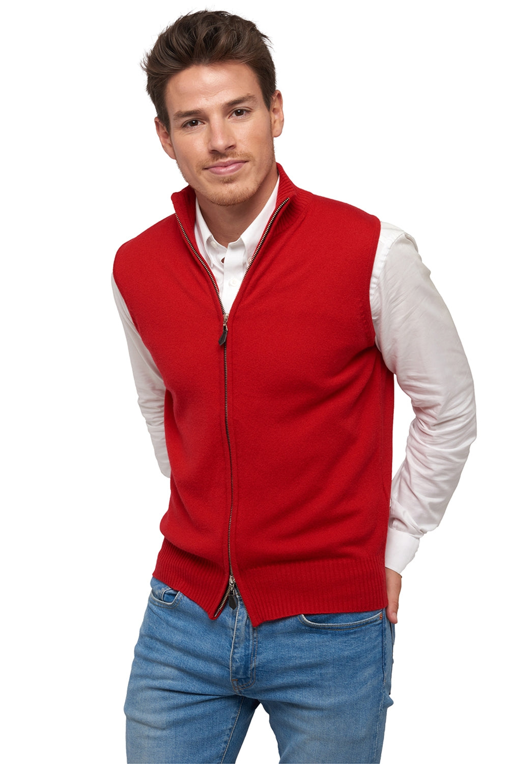Dali en cachemire homme - rouge velours - Mahogany