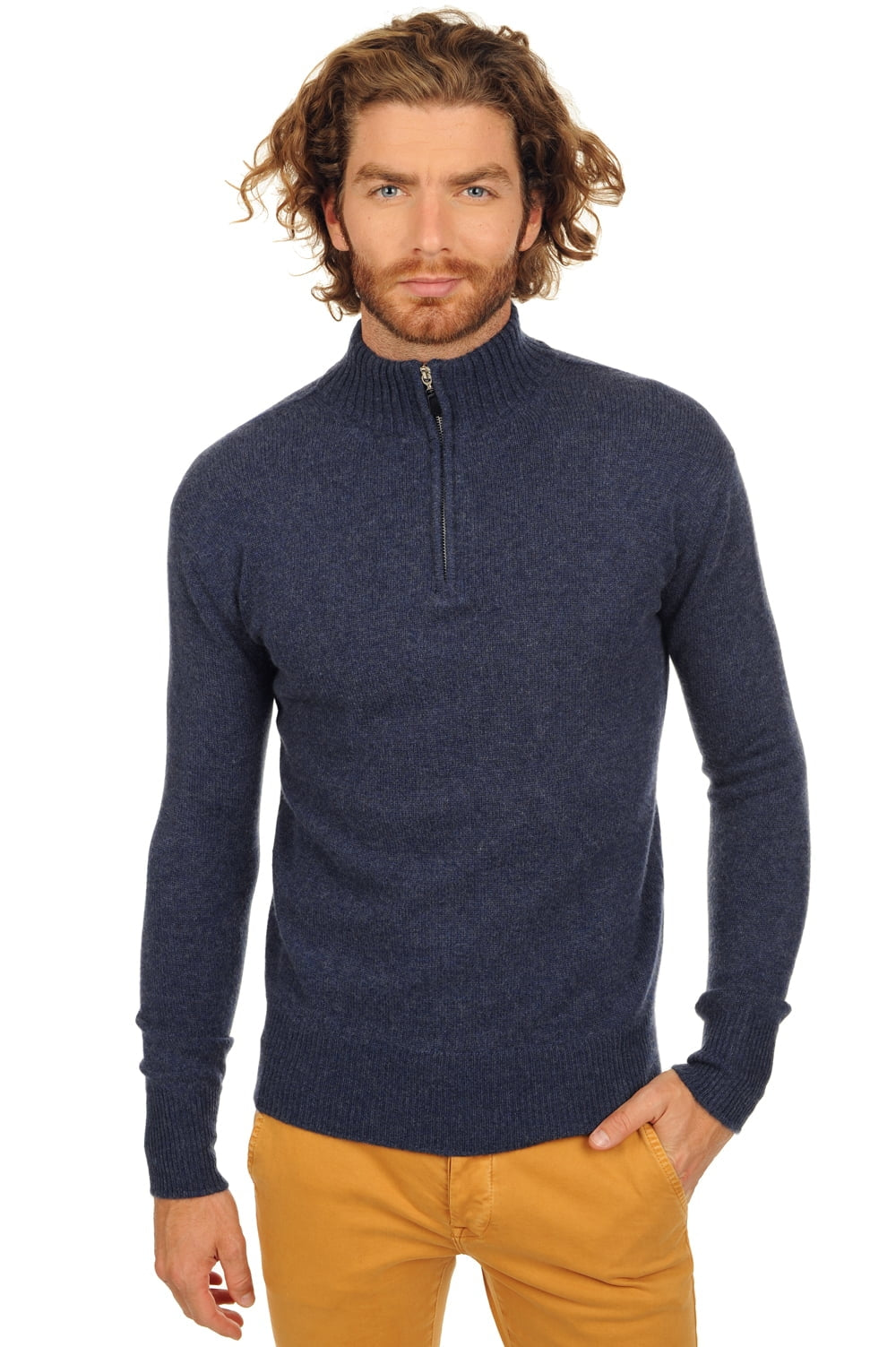 Donovan en cachemire homme - indigo - Mahogany