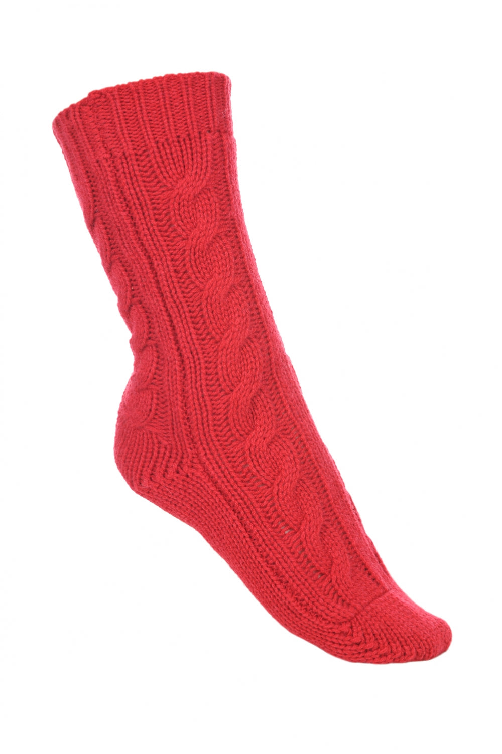 Pedibus en cachemire mixte - rouge velours - Mahogany