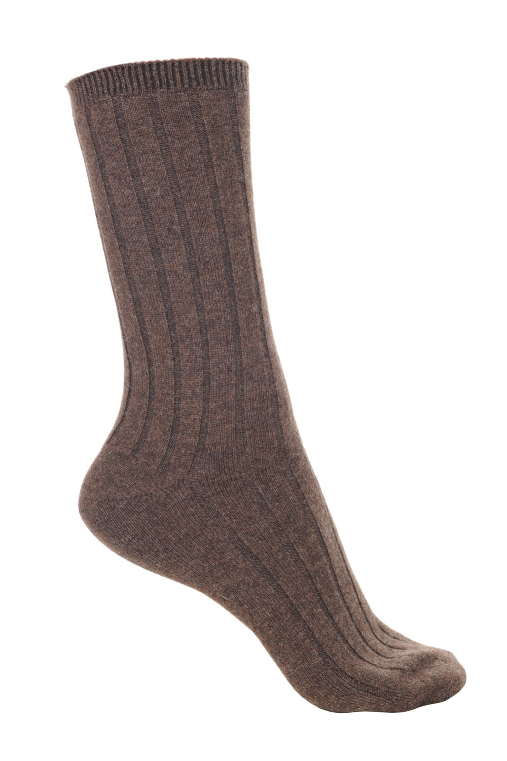 Dragibus en cachemire & elasthanne femme - marron chiné - Mahogany
