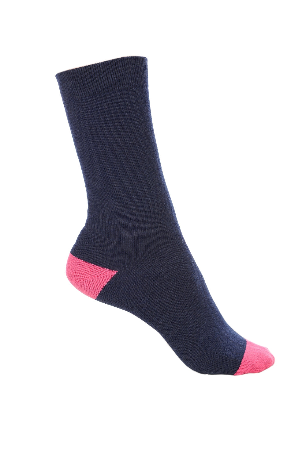 Frontibus en cachemire & elasthanne femme - marine foncé-rose shocking - Mahogany