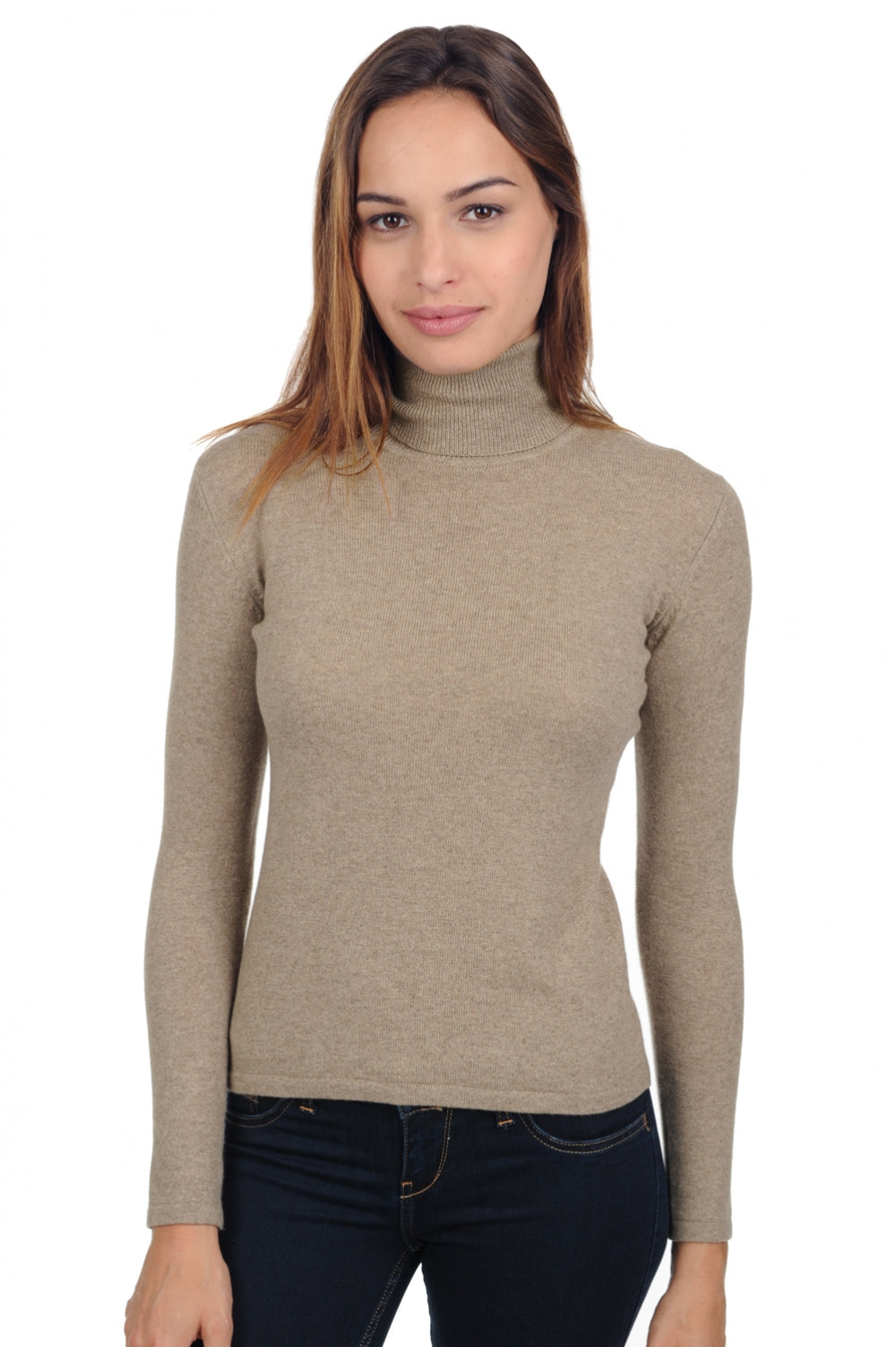 Jade Premium en cachemire femme - dolma natural - Mahogany