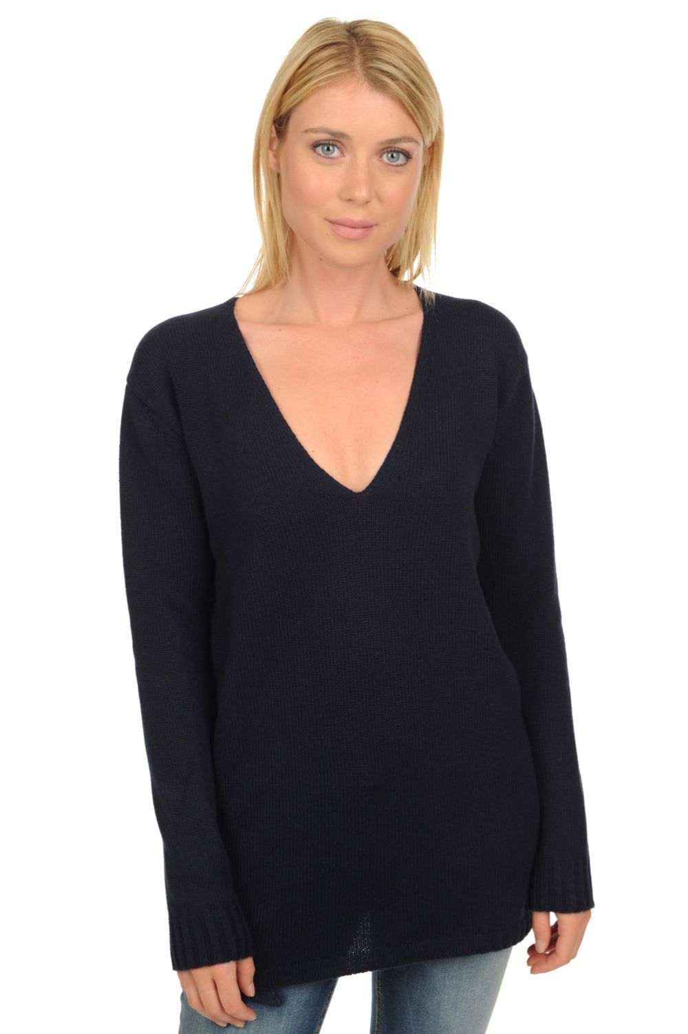 Vanessa Premium en cachemire femme - premium navy - Mahogany